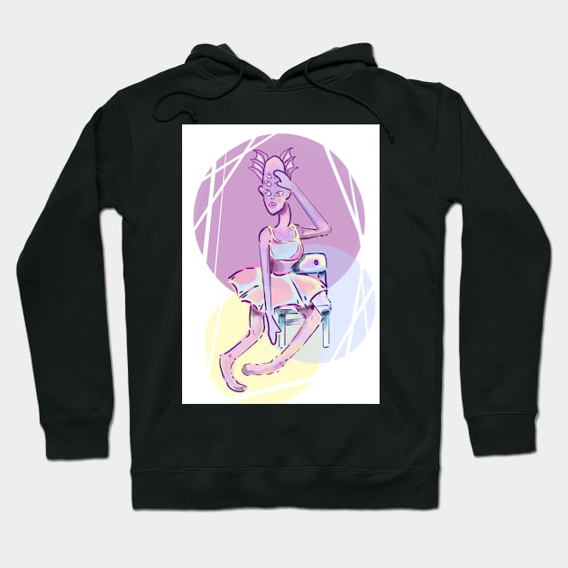 alien girl Hoodie by ugnelaza